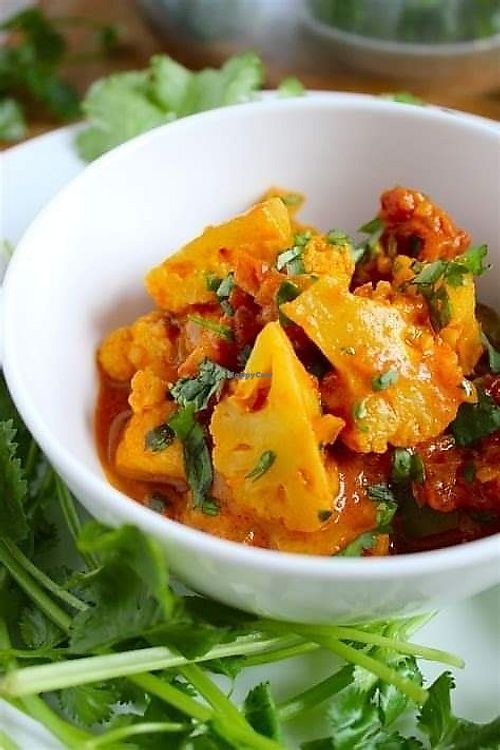 Cauliflower Apricot and Cashew Curry at Hidden Jewel Vegan Curries in Saltburn-by-the-sea