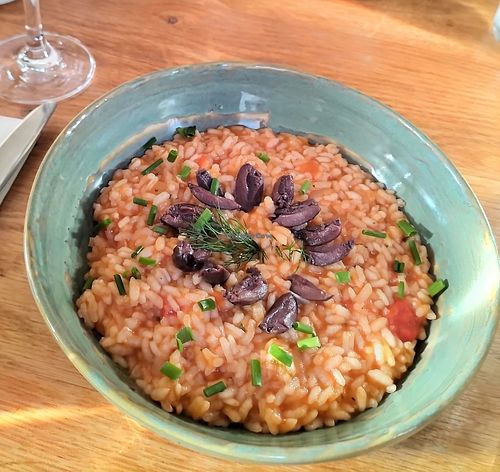Vegan risotto at Rodos in Leiden