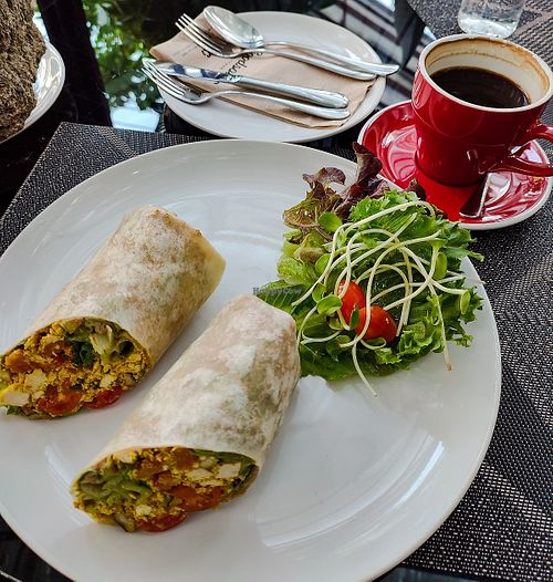 Tofu Scramble Wrap at Goodsouls Kitchen in Bangkok