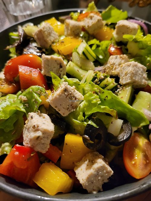 Greek salad at Goodsouls Kitchen in Bangkok