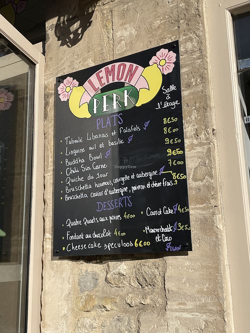 Available options when we were there at Lemon Perk in Bayeux
