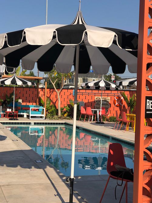 Another pool view at Modern Times Leisure Town in Anaheim