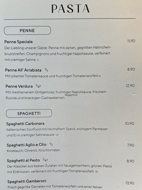 2 pasta options  at Food Lounge Bergedorf in Hamburg