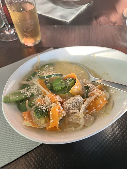 Thai tofu soup   at Le Took Took in Le Touquet