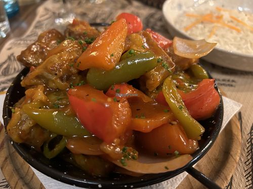 Chilli seitan  at Tulsi in Barcelona