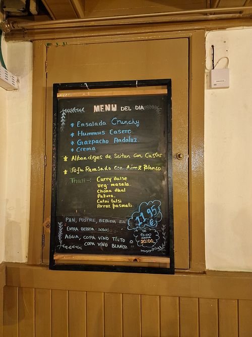 Daily menu at Tulsi in Barcelona