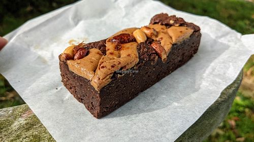 Peanut butter brownie at Good Food in Lyme Regis