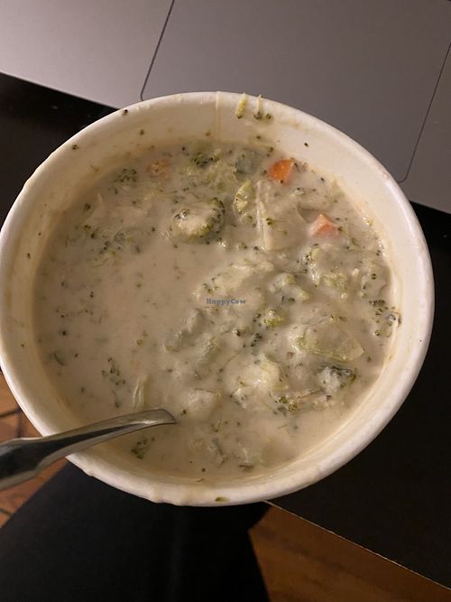 Vegan broccoli cheddar soup   at Juice N Blendz in Massapequa