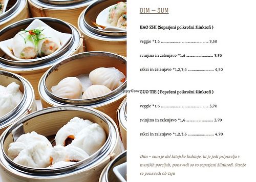 dim-sum menu (photo from their website) at Tloft in Ljubljana