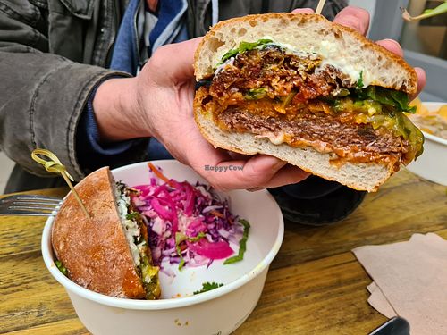 Tandoori burger at The Hedgerow Hound in Plymouth