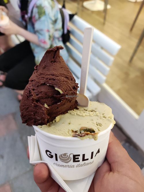Pistachio and Dark Chocolate at Gioelia Cremeria in Fuengirola