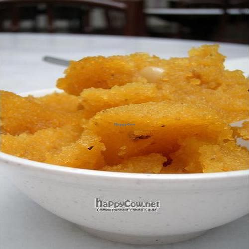 Indian Snacks -  Suji Halwa at OM - Market Street in Central Singapore