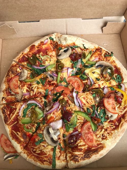 Vegan Spicy (Added Mushrooms) at Domino's Pizza in Tessenderlo