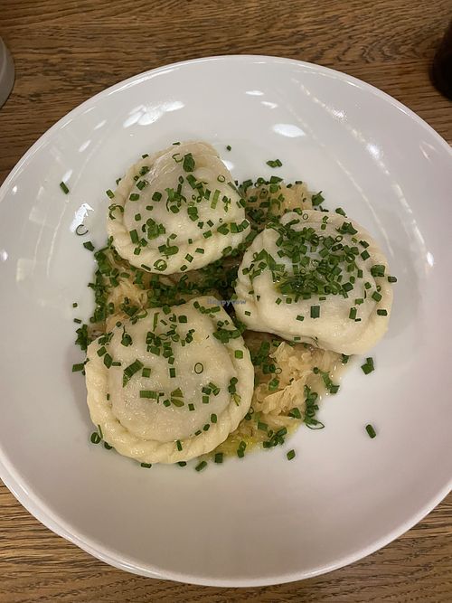 Potato dumplings and sauerkraut   at Fuxn in Salzburg