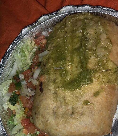 Chimichanga with Soy Chorizo (I think 😊) at El Azteca Mexican Deli in Poughkeepsie