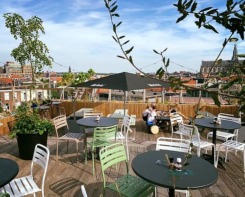 rooftop terrace at DeDAKKAS in Haarlem