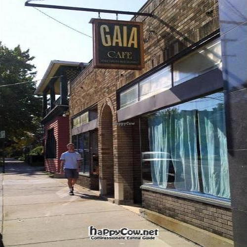 storefront at Gaia Cafe in Grand Rapids
