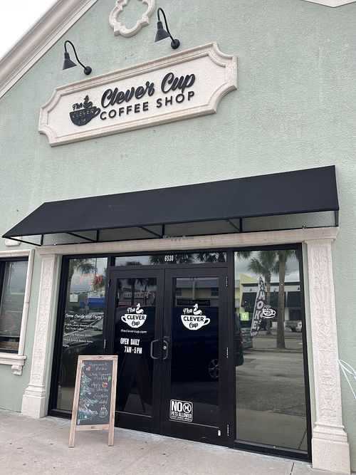 Exterior #Veganuary at The Clever Cup Coffee Shop in Sarasota