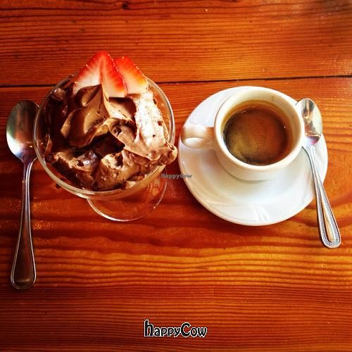 vegan mousse at Rocking V Cafe in Kanab