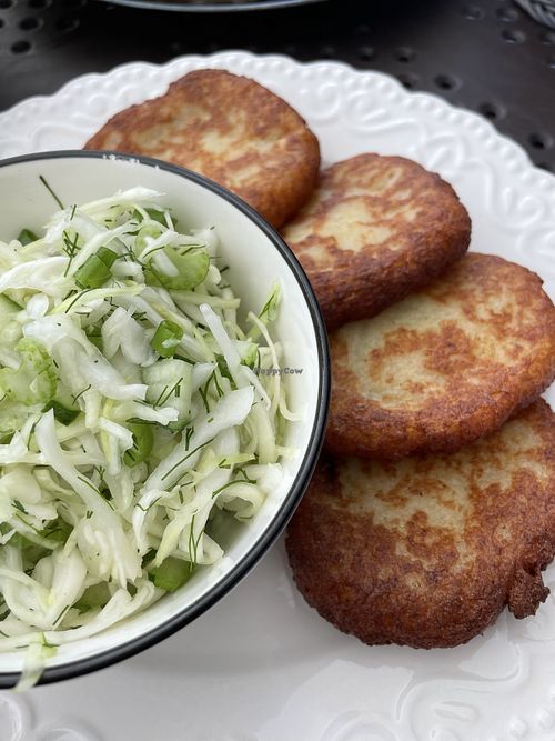 Potato pancakes at Niezapominajka in Hajnowka
