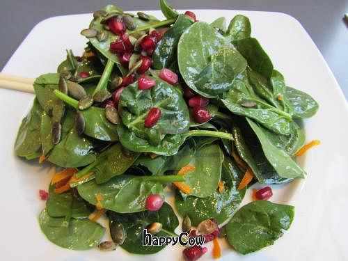 spinach salad at Saf - Kensington in West London