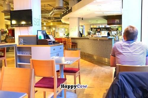 From the restaurant to outside at Saf - Kensington in West London