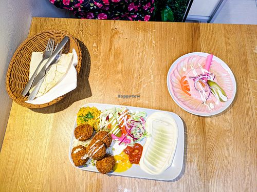 Vegan Esra Teller at Esra Falafel at Esra Falafel in Berlin