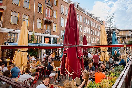 Big terrace at Cerveceria in Amsterdam