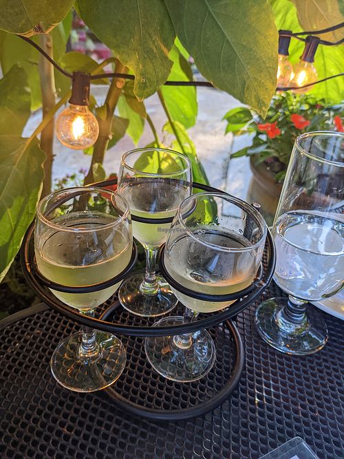 Wine flight at Piattini in Boston