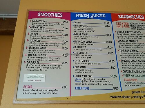 smoothies at Alive & Well Deli and Juice Bar in Kahului