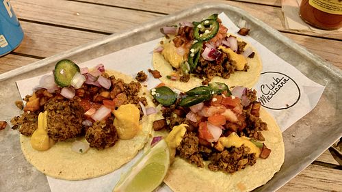 chorizo & sweet potato taco  at Club Mexicana - Soho in London