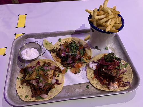 Tacos and skinny fries  at Club Mexicana - Soho in London
