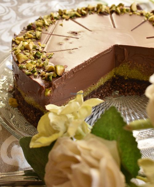 vegan cake at Mierā in Riga