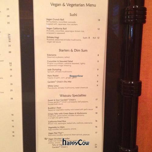 menu at Wynn Hotel - Wazuzu in Las Vegas