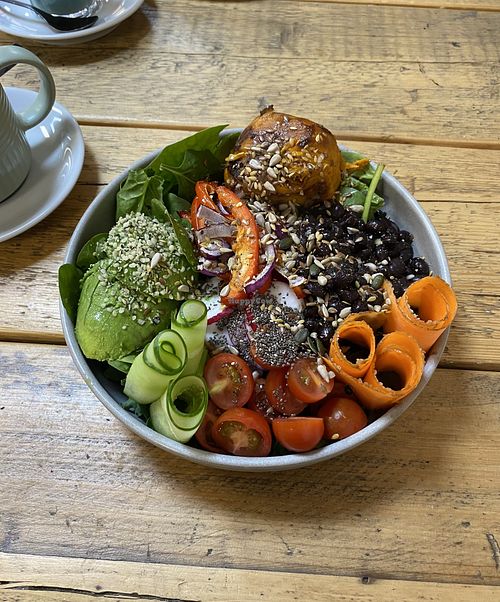 💚Buddha bowl with sweet potato & black beans option 💚 one of many options 🙏  at The Plant Bar Vegan Cafe in Barnstaple
