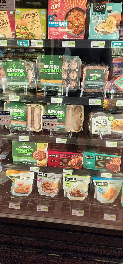 Some of the frozen veg options at Keweenaw Co-op in Hancock