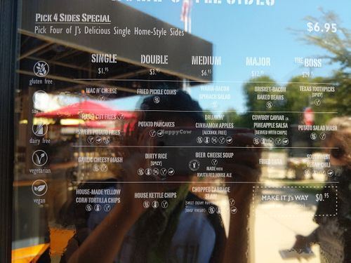 Menu at J's BBQ in Ripon