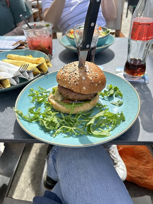 A few vegan options. Mainly some small things. Burger was delicious.  at Chillers in Borkum