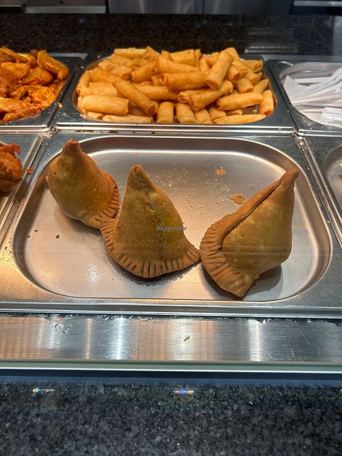 Samosas and spring rolls  at Veggie House in Weiterstadt