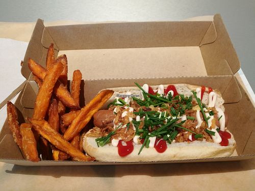 Hot Doggy with fries at Two Monkeys  in Malmo
