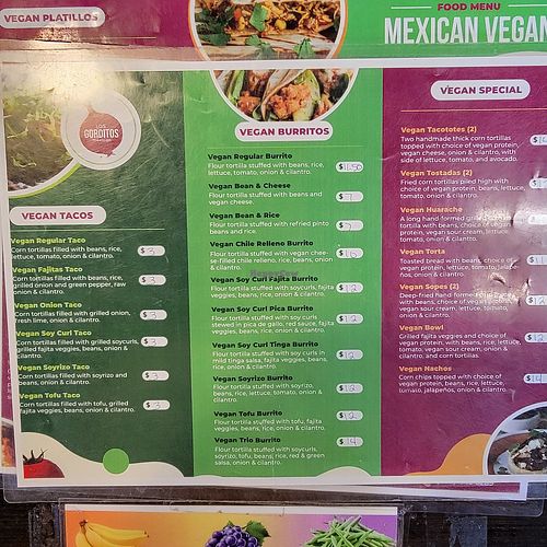 Menu at Los Gorditos - SE Division & 12th in Portland