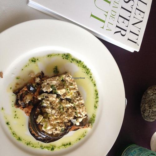 vegan moussaka  at Al Natural in Tarragona