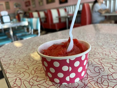 Strawberry Sorbet  at Holly Hop Ice Cream Shoppe in Lubbock