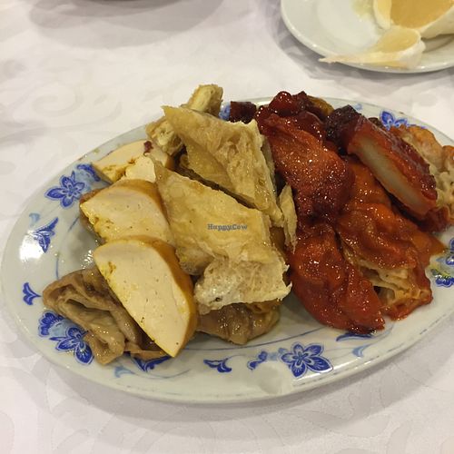Mixed wheat gluten (seitan) at Man Bo Vegetarian in Kowloon