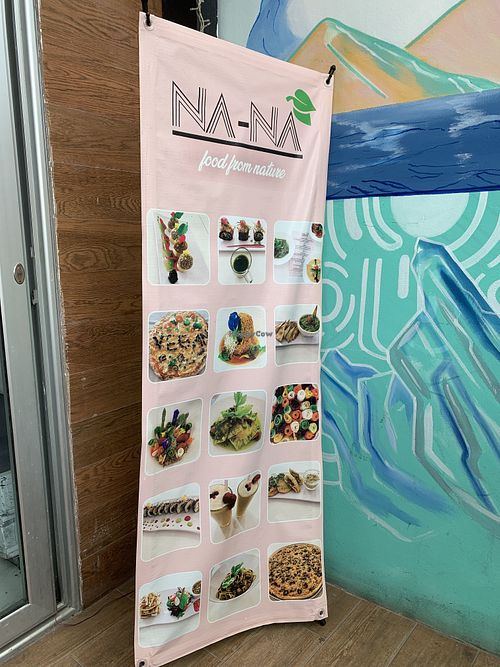 Sign at NA NA  in Playa Del Carmen