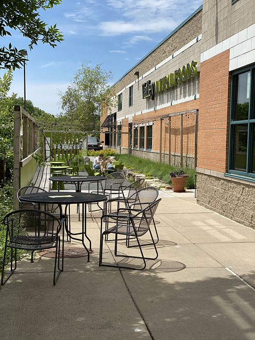 Outside dinning area   at Valley Natural Foods Co-op in Burnsville