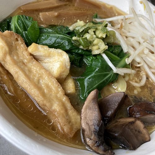 Vegan ramen option. Very oily and extremely bland   at Bamen Ramen in Forest Grove