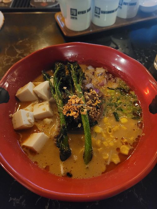Flying vegan harvest at JINYA Ramen Bar in Denver