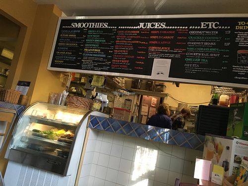 Juice bar area at Ecopolitan in Minneapolis