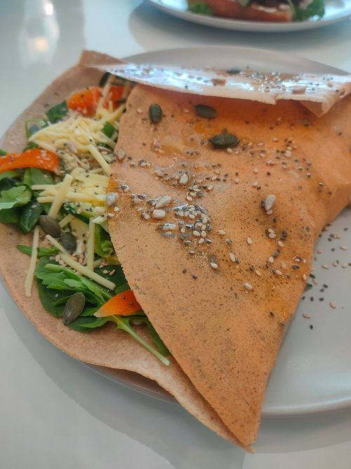 Crepe vegano at Maria Limão in Porto
